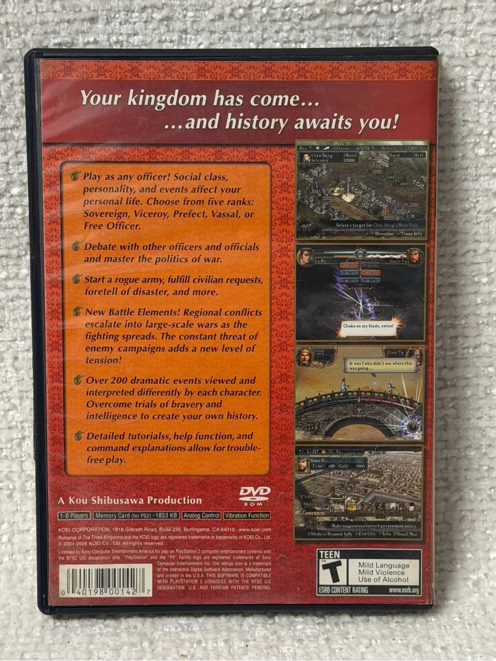Romance of the Three Kingdoms X (Playstation 2) PS2